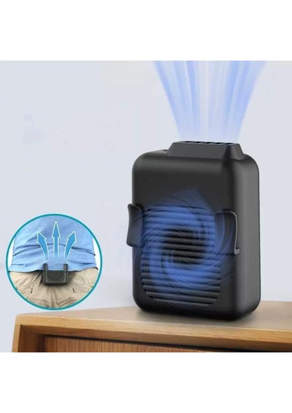 Mini Asılı Bel Fanı USB Şarj Yapraksız Taşınabilir Handhd Fan 6000 Mah (Yurt Dışından)
