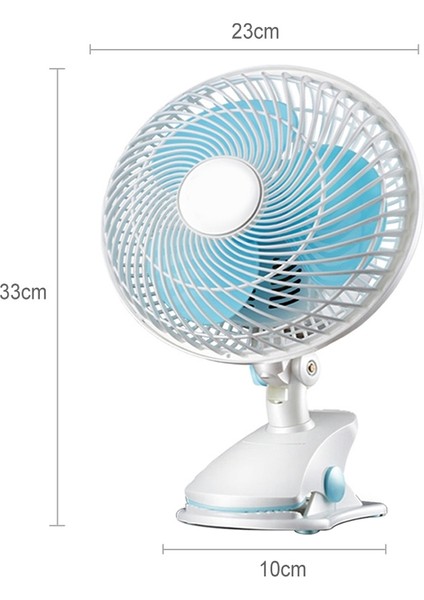 Klips Tabanlı Mini Elektrikli Fan, Uzunluk: 3m (Yurt Dışından)