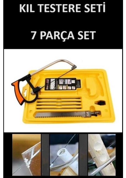 Testere Çok Amaçlı Kıl Testere Seti 6 Parça Set Hobi Kıl Testeresi Ahşap Kesme