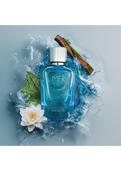 Mer EDP Erkek Parfüm, Marin-Fresh, Deniz, Bergamot, Nilüfer, Paçuli, Sandal Ağacı, 100ml