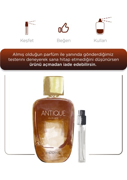 Antique EDP Erkek Parfüm, Odunsu-Çiçeksi, İris, Vetiver, Vanilya, Sedir Ağacı, 100ml