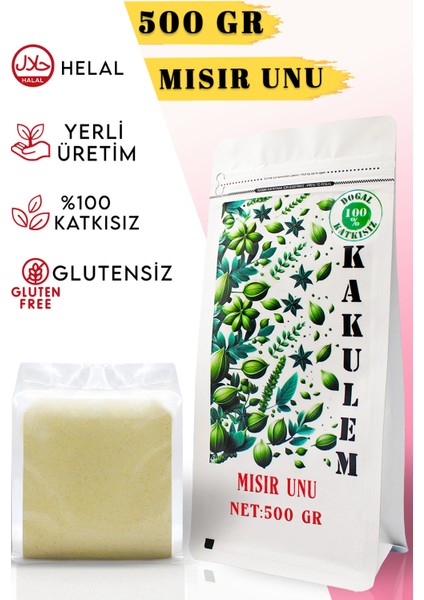 Glutensiz Sertifikalı Ata Tohum Yerli Mısır Unu 500 gr