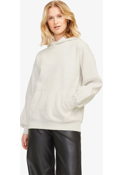 Jxjasmin Kadın Bej Sweatshirt 12262475-WHITEMELANGE