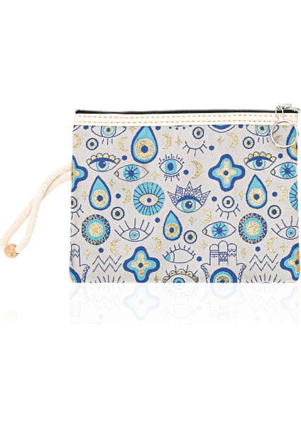 Özel Tasarım Nazar Desenli Kadın Portföy Clucth Çanta Makyaj Çanta El Çantası fiyatları