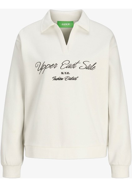 Jxpallas Kadın Beyaz Sweatshirt 12262669-BLANCDEBLANC