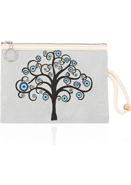 Özel Tasarım Nazar Desenli Kadın Portföy Clucth Çanta Makyaj Çanta El Çantası