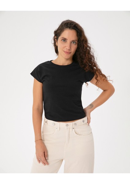 Basic Half Crop T-Shirt