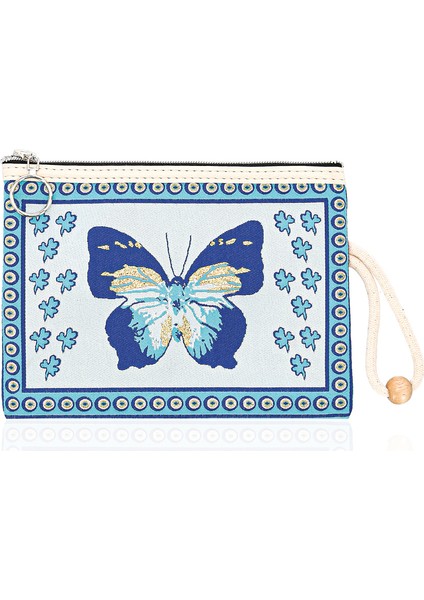 Özel Tasarım Nazar Desenli Kadın Portföy Clucth Çanta Makyaj Çanta El Çantası