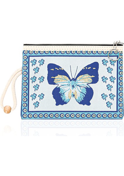 Özel Tasarım Nazar Desenli Kadın Portföy Clucth Çanta Makyaj Çanta El Çantası fiyatları