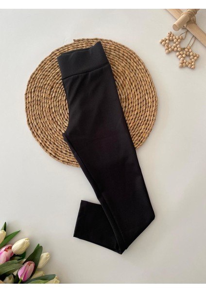 Esnek Kız Çocuk Tayt Siyah