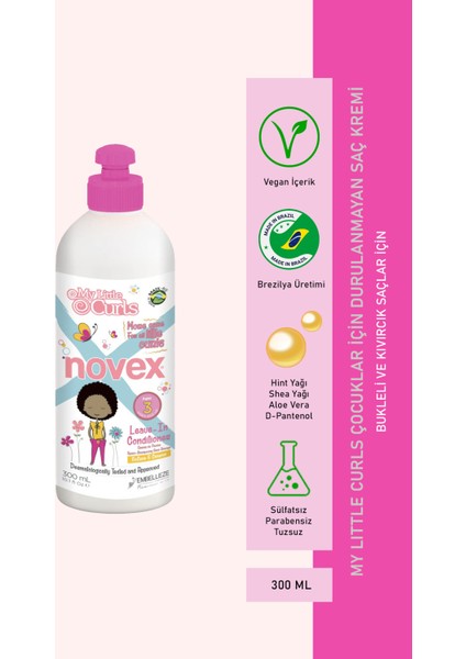 My Little Curls Çocuklar Için Bukle Belirginleştirici Durulanmayan Saç Bakım Kremi 300ML