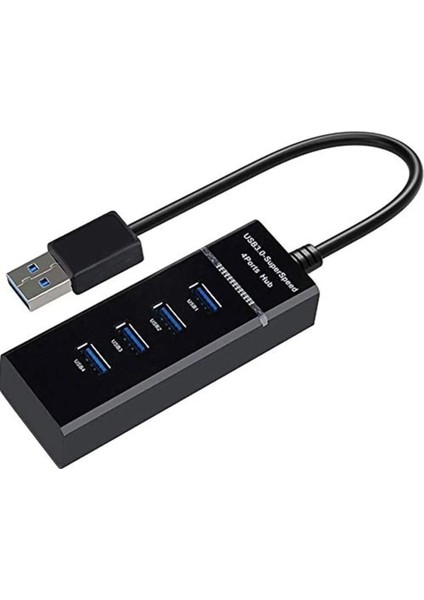 USB Girişli 4 Port USB 3.0 Hub Yüksek Hızlı Switch Çoklayıcı Tüm Cihazlarla Uyumlu