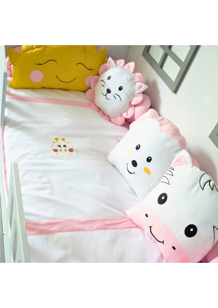 Montessori Bebek Uyku Seti Örgü Yan Korumalı Uyku Seti 90x190 100x200 Animals