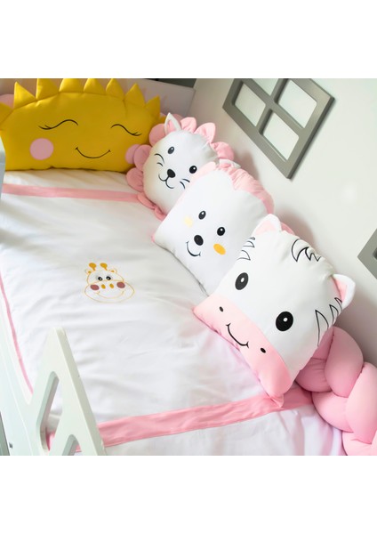 Montessori Bebek Uyku Seti Örgü Yan Korumalı Uyku Seti 90x190 100x200 Animals fiyatları