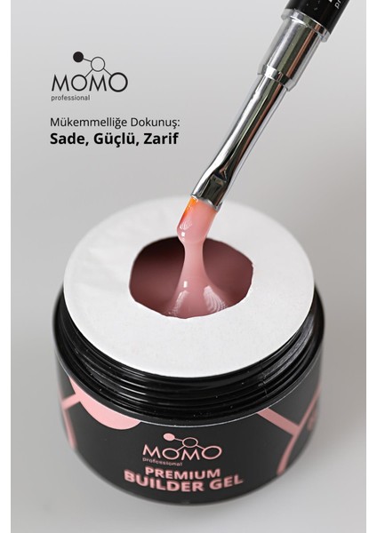 Momo Professional Premium Builder Gel No.8, Gül Kurusu, 10 Gr