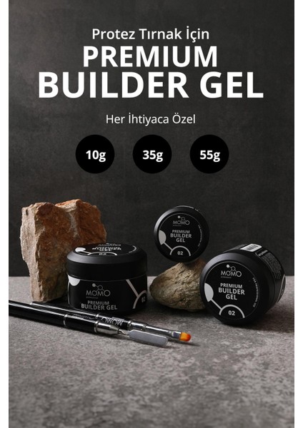 Premium Builder Gel No.2, Beyaz, 55 gr