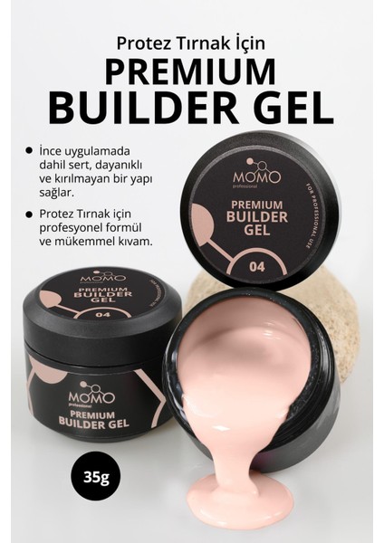 Momo Professional Premium Builder Gel No.4, Bej, 35 Gr