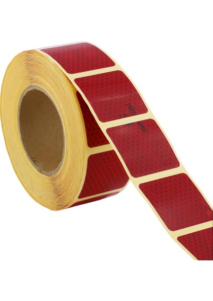 Tüvtürk Onaylı Kırmızı Kesik Reflektörlü Bant Gece Parlayan En 5 cm 10 mt Ikaz Fosforlu Reflektif fırsatları