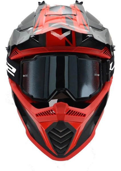 Charger Goggles Motokros Gözlük (Irıdıum Camlı) Siyah