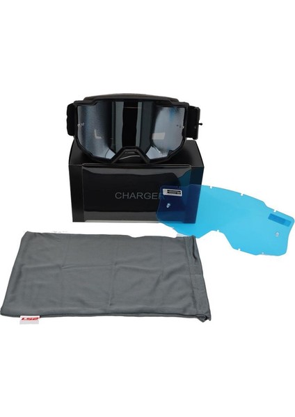 Charger Goggles Motokros Gözlük (Irıdıum Camlı) Siyah