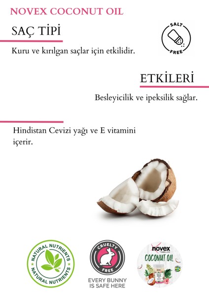 Coconut Oil - Besleyici ve Kırılmaya Karşı Onarıcı Hindistan Cevizi Yağı Içeren Saç Maskesi 1 kg fiyatları