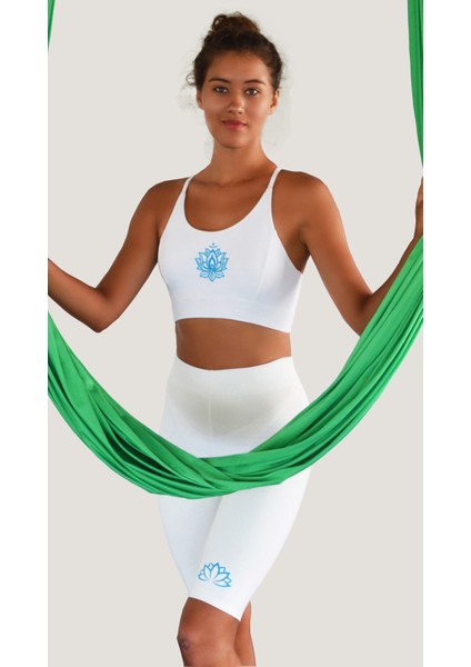 Crop Top Lotus Pamuklu Nakışlı