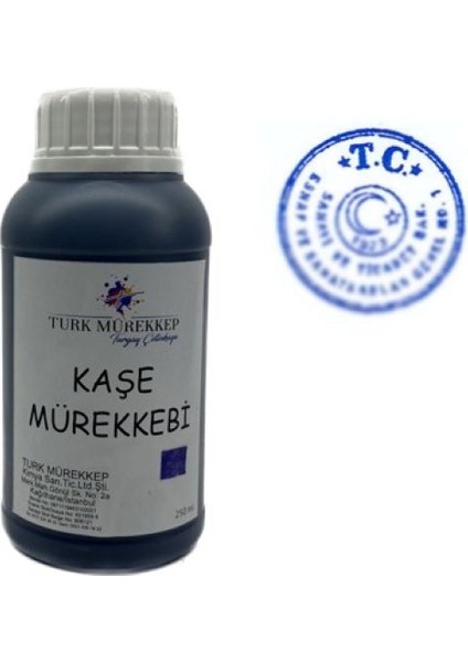 Noter Kaşe Mürekkebi Mavi 250 Ml.