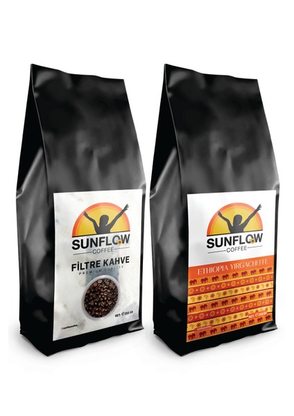 Ethiopia Yirgacheffe ve Filtre Kahve 2 x 250 gr Yöresel Filtre Kahve