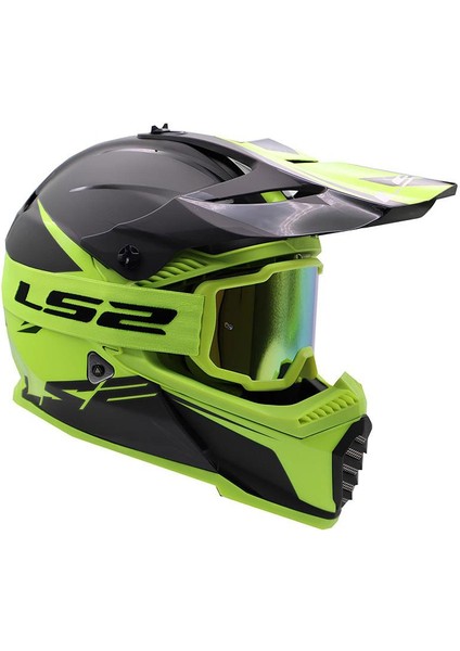 Charger Goggles Motokros Gözlük (Irıdıum Camlı) Neon Sarı