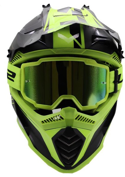 Charger Goggles Motokros Gözlük (Irıdıum Camlı) Neon Sarı