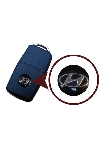 Hyundai Için 2 Adet Araç Anahtar Logo Amblemi 14 mm Çapı