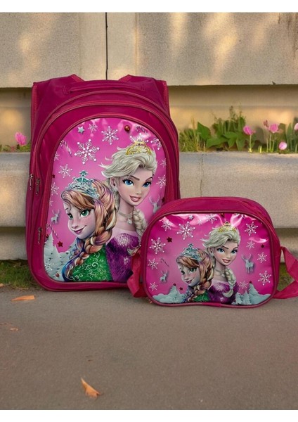 Kız Çocuk Resimli Beslenme Çantası Hediyeli Ilkokul Anaokul Öğrenci Okul Çantası