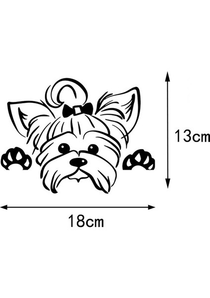 Yorkshire Terrier Resmi Oto Araba Cam Sticker Çıkartma Bilgisayarlar,kamyonlar,motosikletler Için