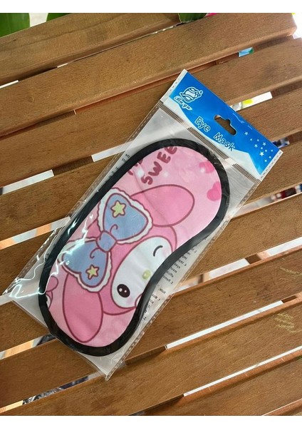 Sanrio Kuromi Hello Kitty Figürlü Uyku Bandı / Göz Bandı