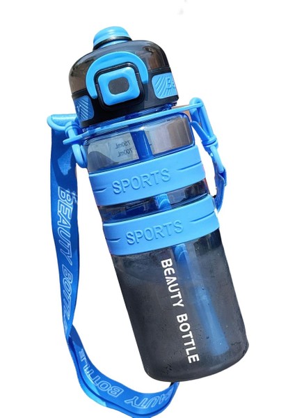 Gradyan Renk Büyük Kapasiteli Çift Içme Pipetli Spor Su Kabı (Yurt Dışından)