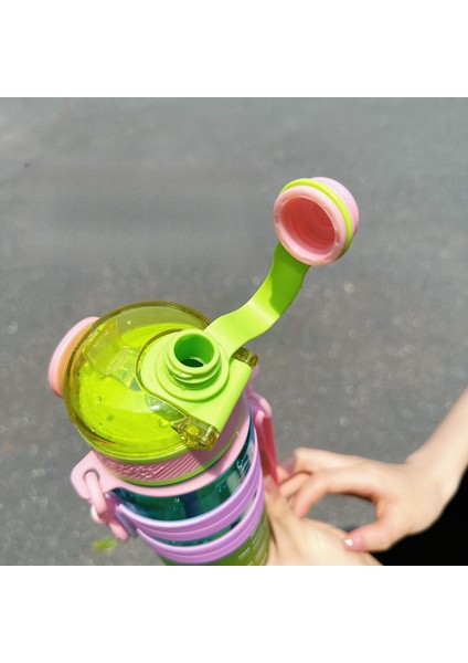 Gradyan Renk Büyük Kapasiteli Çift Içme Pipetli Spor Su Kabı (Yurt Dışından) fiyatları