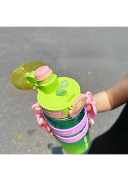 Gradyan Renk Büyük Kapasiteli Çift Içme Pipetli Spor Su Kabı (Yurt Dışından) modelleri