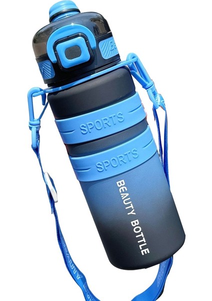 Gradyan Renk Büyük Kapasiteli Çift Içme Pipetli Spor Su Kabı (Yurt Dışından)