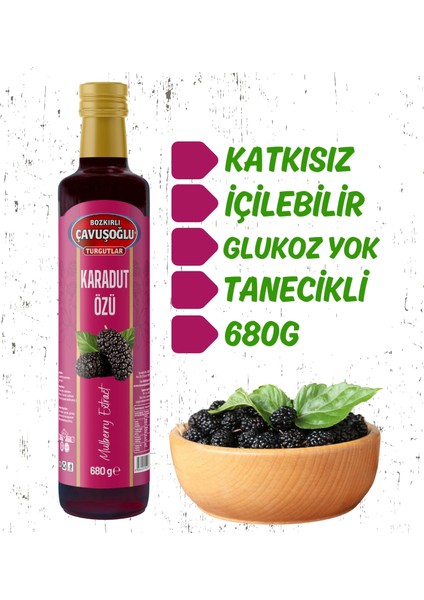 Bozkırlı Çavuşoğlu Doğal Katkısız Karadut Özü 680G