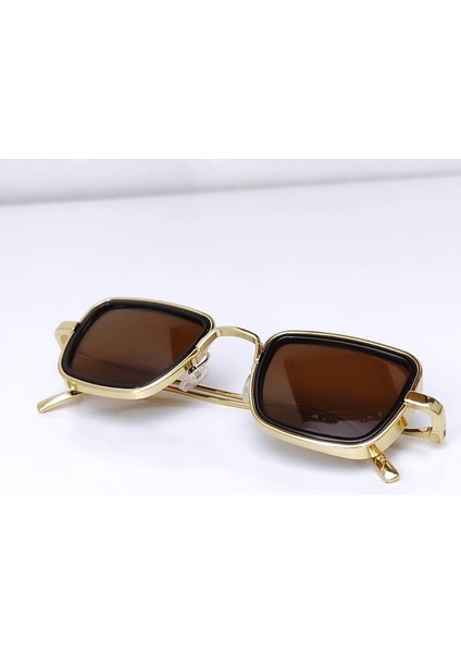 Ayel Glasses Gold  Kare  Güneş Gözlüğü  Retro