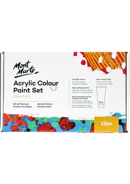 Akrilik Renkli Boya Seti 12 Parça x 75 ml fiyatları