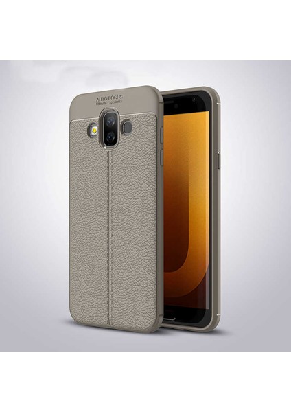 Samsung Galaxy J7 Duo Uyumlu Kılıf Deri Silikon Yüzey Darbe Korumalı Soft Yapı Case Cover Çiziklerden Kirden ve Darbeden Korumalı Kılıf
