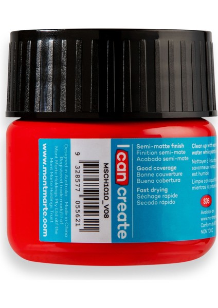 Akrilik Renkli Boya 100 ml Parlak Kırmızı fiyatları