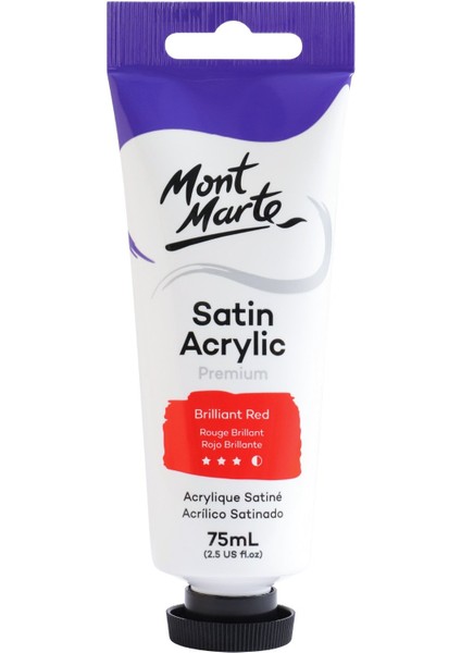 Saten Akrilik 75 ml Brilliant Red