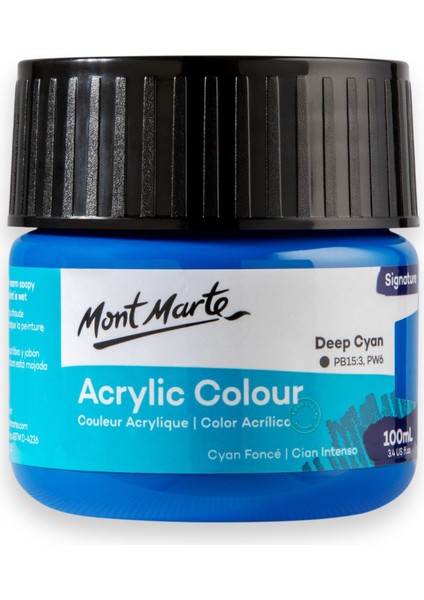 Renkli Boya Signature 100 ml Deep Cyan