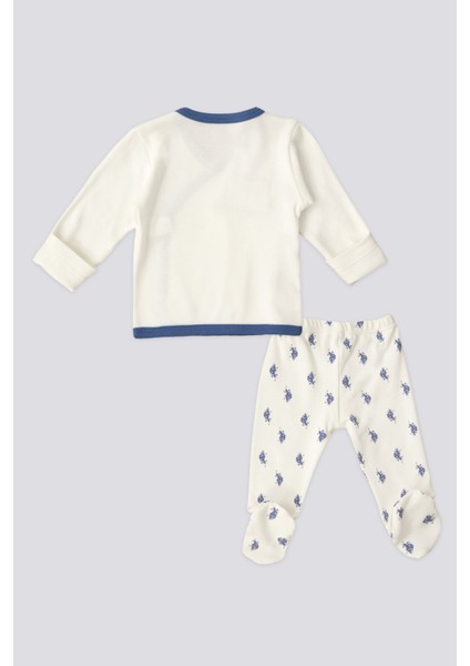 Erkek Bebek Krem Pijama Takım 50302011-VR071