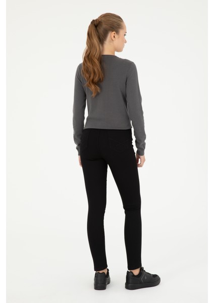 Kadın Siyah Pantolon (Kanvas-Chino) 50290854-VR046 fırsatları