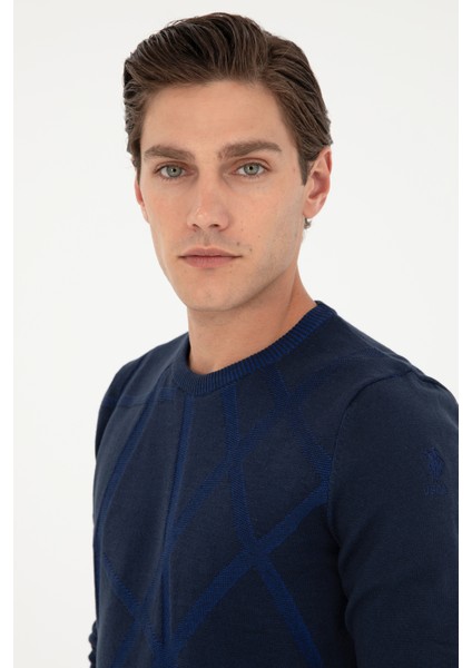 Erkek Lacivert Kazak /Triko 50292869-VR033 fiyatları