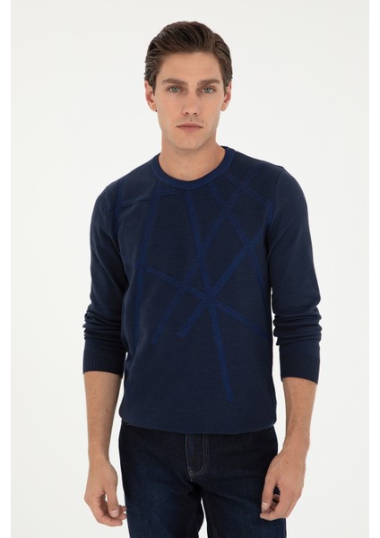 Erkek Lacivert Kazak /Triko 50292869-VR033 modelleri