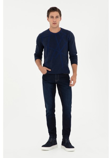 Erkek Lacivert Kazak /Triko 50292869-VR033 fırsatları